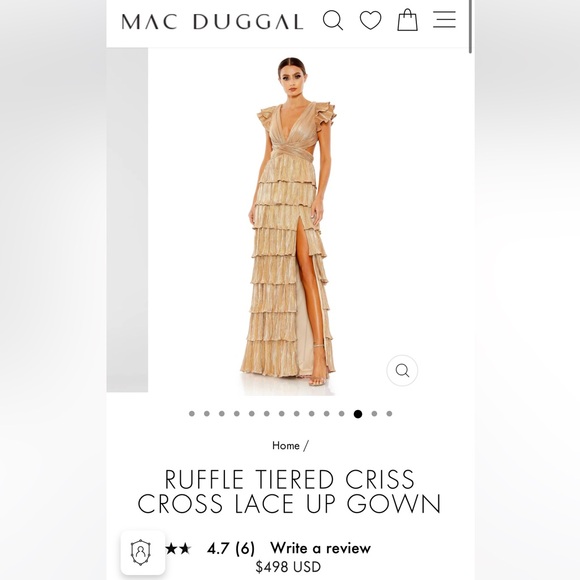 Mac Duggal Dress for sale! Size 8! Worn once, it’s in excellent condition! - Picture 2 of 4